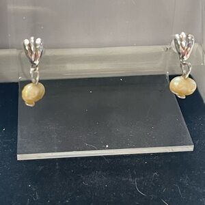 Freshwater Pearl dangle post earrings